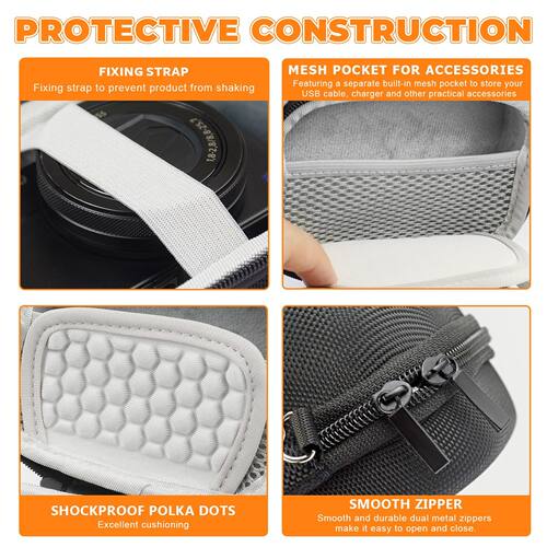 卡片机收纳包硬壳适用于松下ZS99 ZS110 TZ90 LX10数码相机防摔包 - 图0