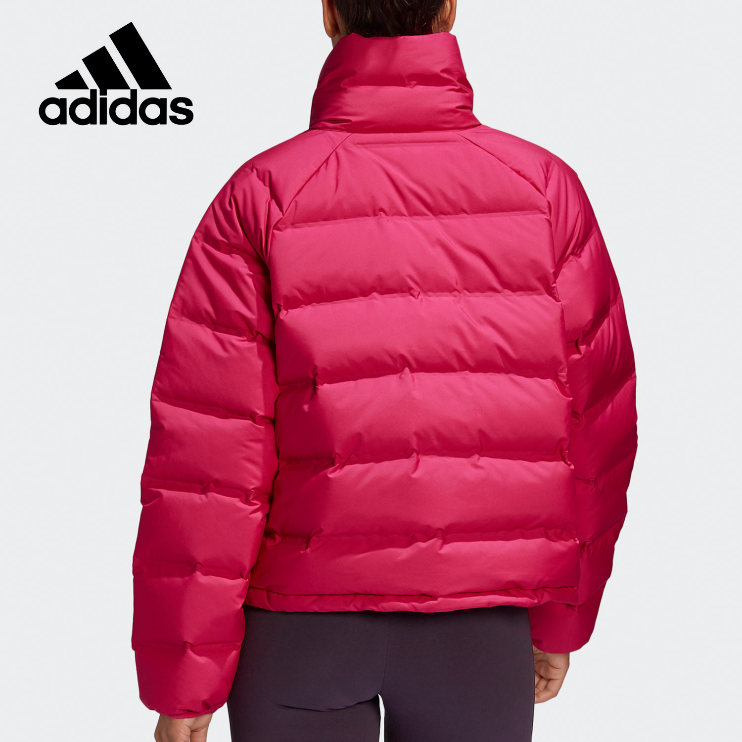 Adidas/阿迪达斯正品新款女子冬季户外运动休闲连帽羽绒服 FT2565 - 图0
