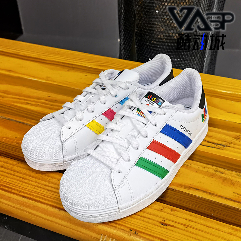 Adidas/阿迪达斯正品三叶草 SUPERSTAR C大童经典运动板鞋FW5238-图0