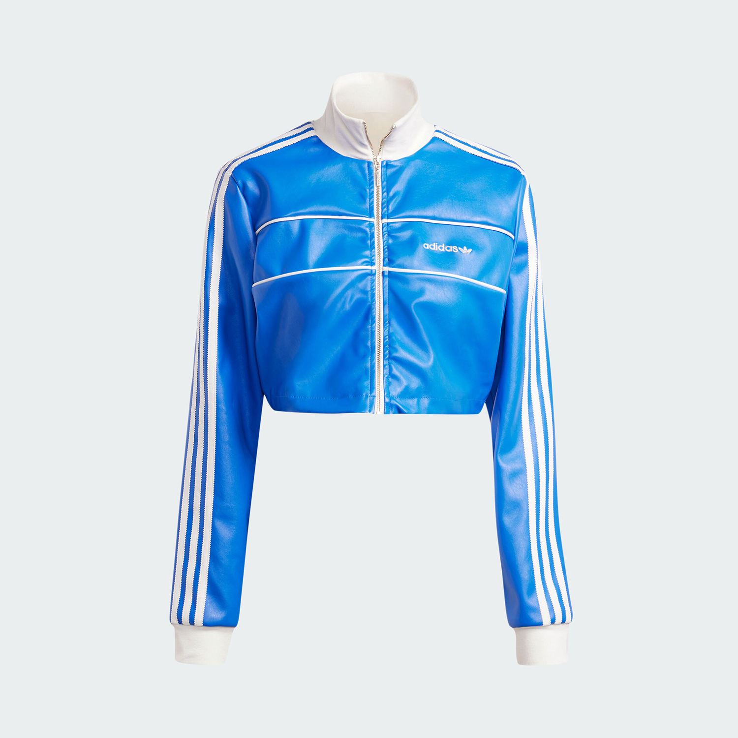 Adidas/阿迪达斯正品三叶草女士短款拉链运动夹克外套IN0815