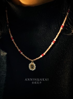 天然水晶项链女玛瑙叠戴