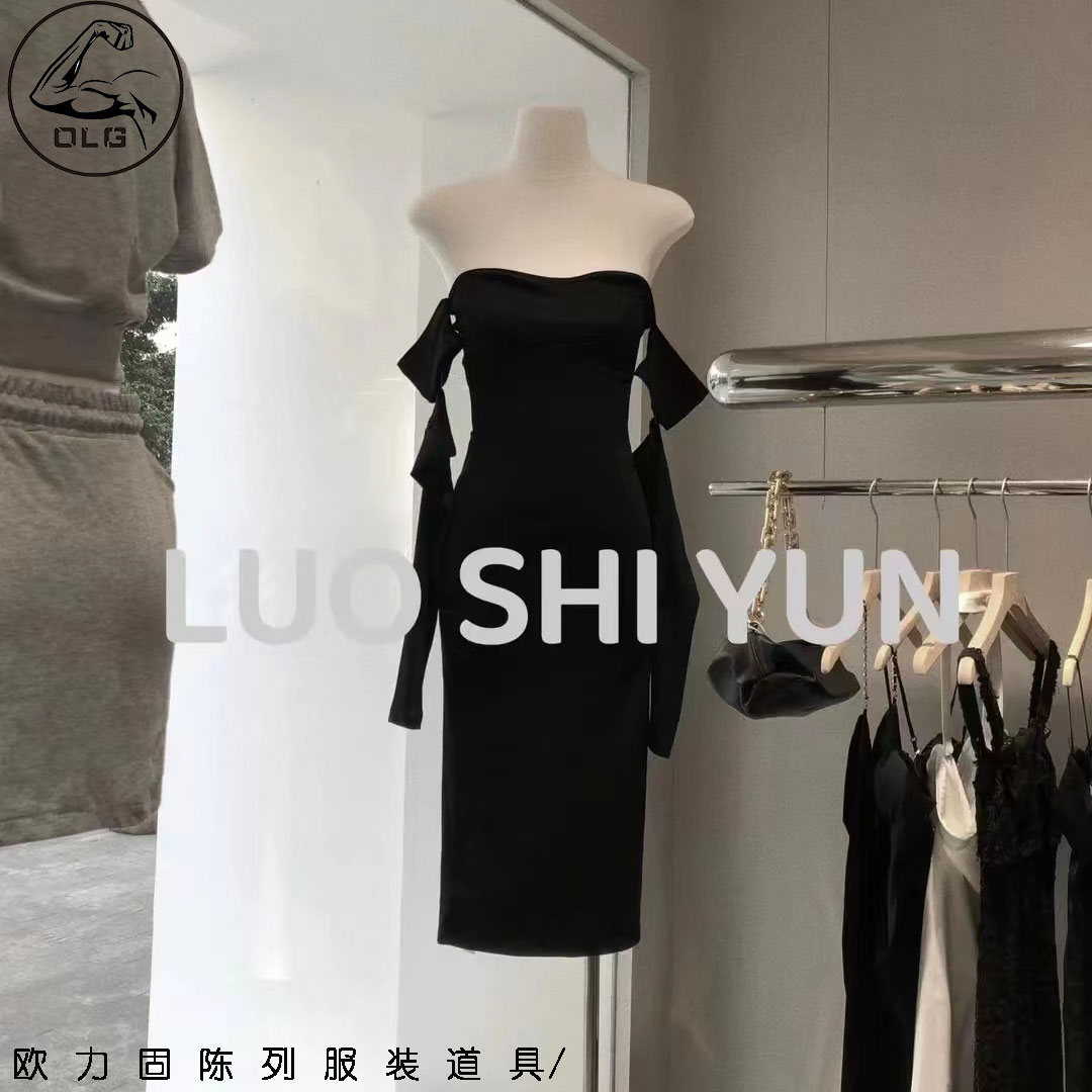 服装店高档扁身平胸无手女半身韩版婚纱橱窗模特人偶假人台展示架 - 图2