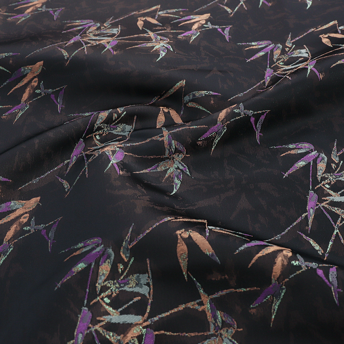 《FS306竹林阙影》新中式提花服装布料国风老宋锦汉服上衣料子布 - 图2