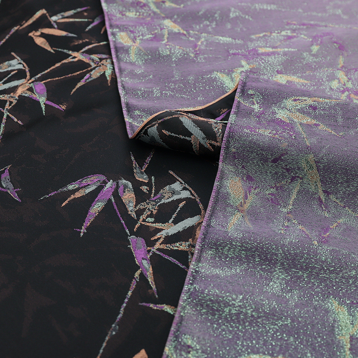 《FS306竹林阙影》新中式提花服装布料国风老宋锦汉服上衣料子布 - 图3