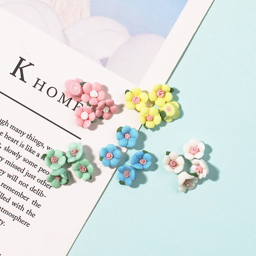 仿真陶瓷花小花diy手机壳仿真奶油胶材料包手工滴胶制作树脂配件 - 图1