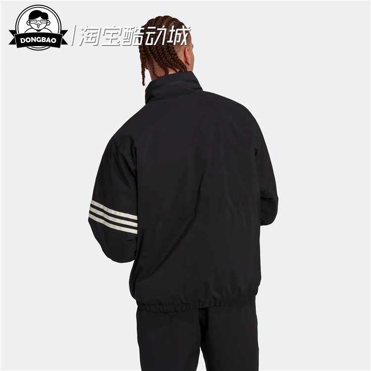 9月adidas阿迪达斯 PAD STRIPE PUFF 男子运动面包棉服HL9198 - 图1