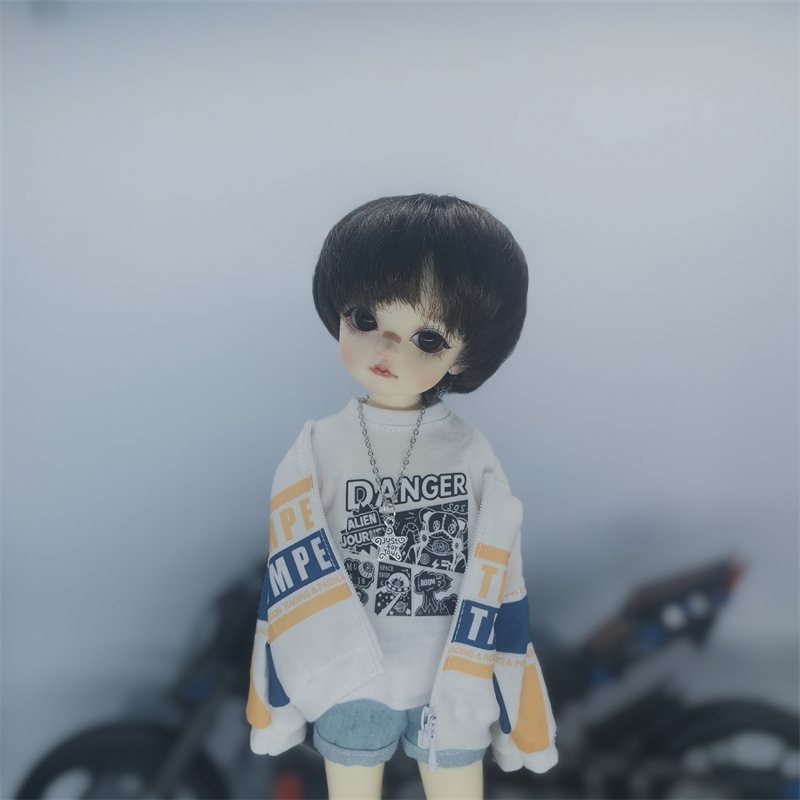 现货玄善修杰体ob小布BJD6分8分viya娃娃衣服潮酷机车外套棒球服 - 图1