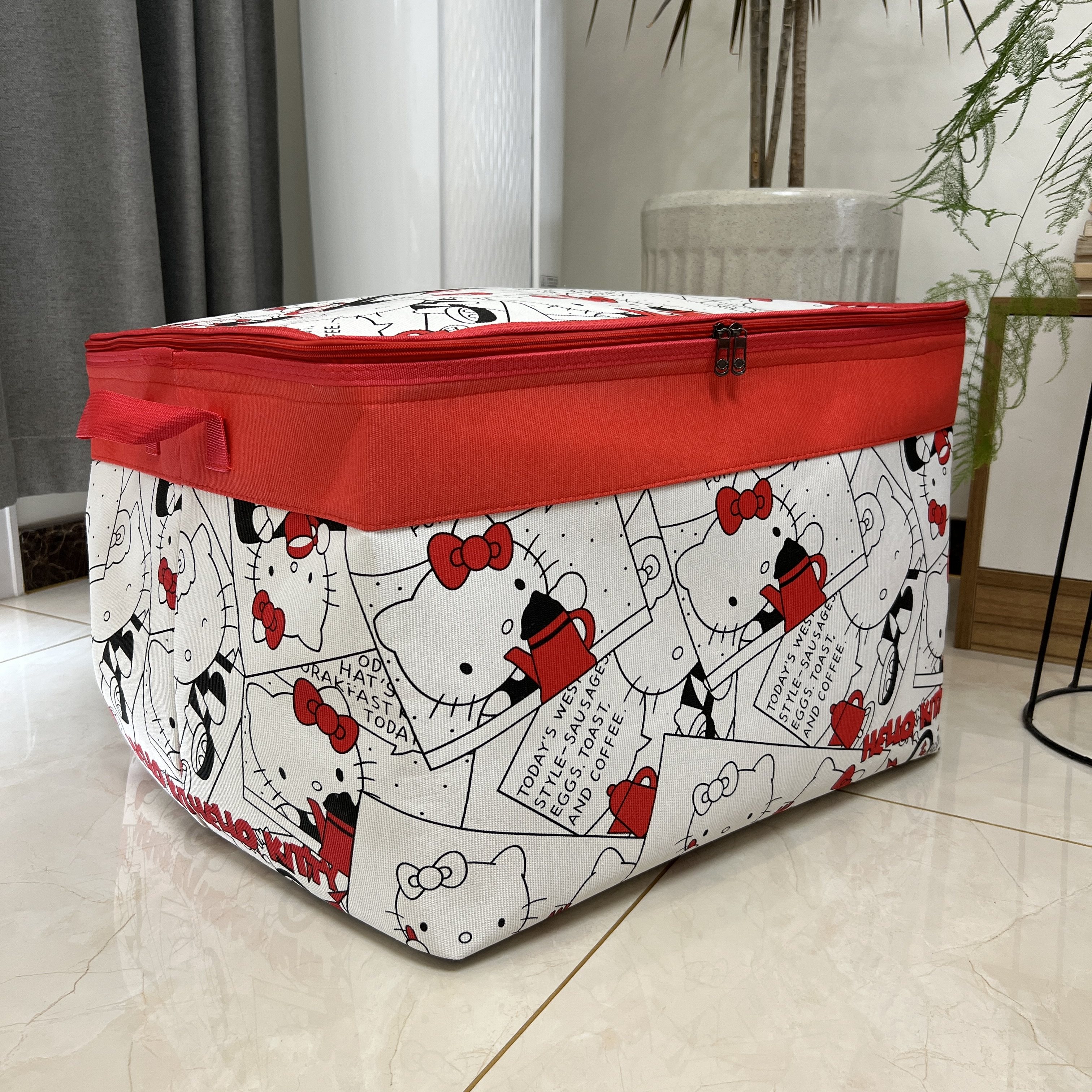 120升横版双拉链钢圈被子收纳袋防水防尘帆布数码印花棉被衣物,淘宝优惠券,粉丝福利购,淘宝优惠卷