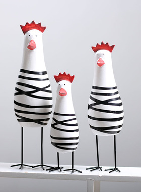 欧式木质可爱风动物电视柜装饰品