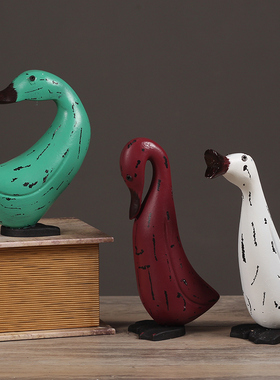 欧式风木质动物创意电视柜装饰品