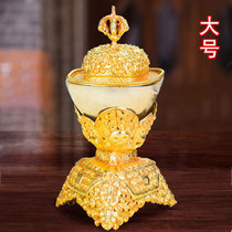 Nepalese pure copper bau bau gold-silver garba bowl for a wine glass for a buddha Buddha front for a large number