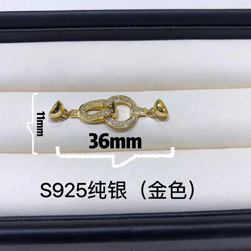 DIY饰品配件S925纯银连接扣子毛衣链珍珠项链扣头手链扣收尾搭扣 - 图3