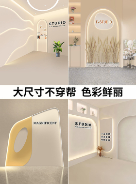 网红直播背景抖音简约现代装饰画