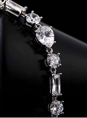 冬令时锆石水晶手链 时尚气质轻奢小众设计感 生日礼物