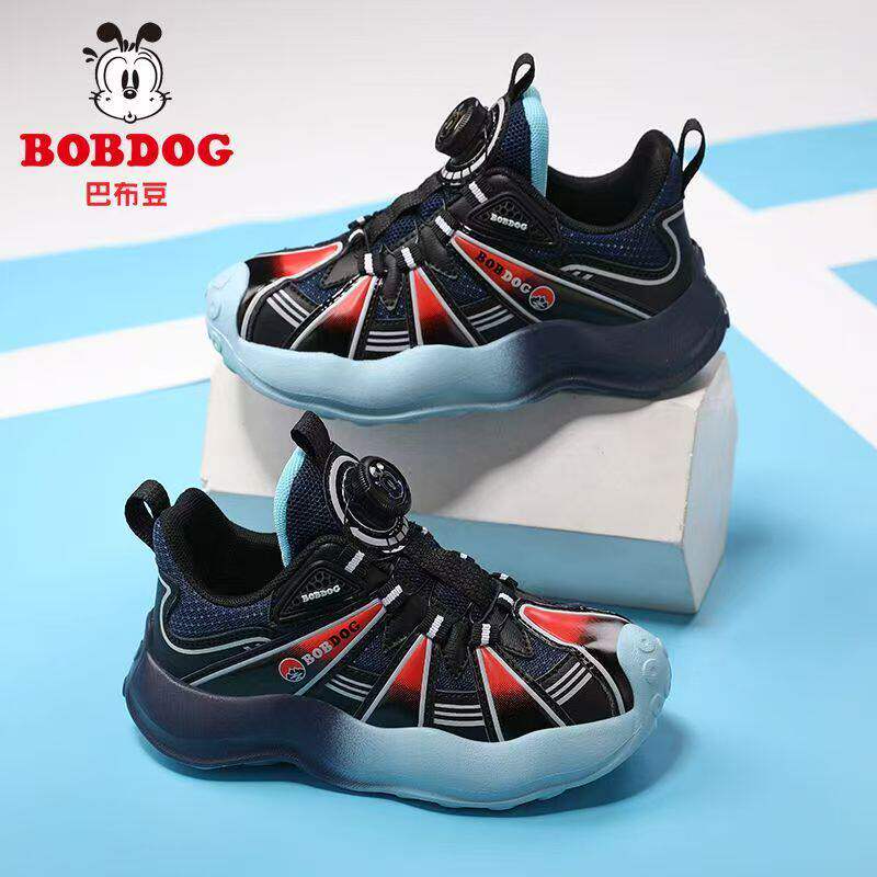 巴布豆儿童网面运动鞋2026春季新款网面男童旅游鞋女孩休闲鞋透气