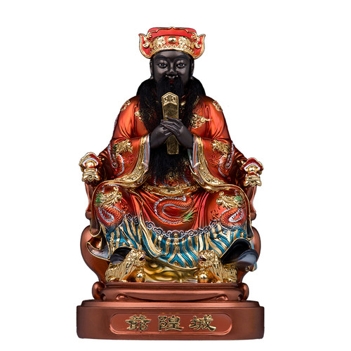 树脂城隍爷神像城隍太爷护城庙阴神判官佛堂祠堂中式桌面工艺摆件 - 图3