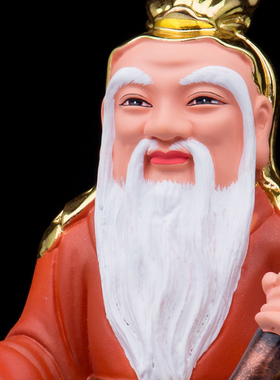 树脂山神公神像山神公婆山神爷爷彩绘山神奶奶现代家居工艺品摆件