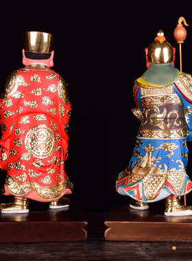 文武神像树脂佛堂宗教风摆件新品