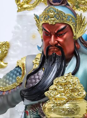 汉白玉文武关公神像供奉武财神关羽关二爷店铺开业送礼财神爷摆件