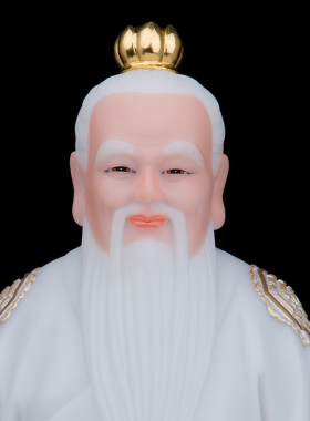 鸿钧老祖汉白玉像鸿钧道人创始元灵祖师佛像居家摆件新品