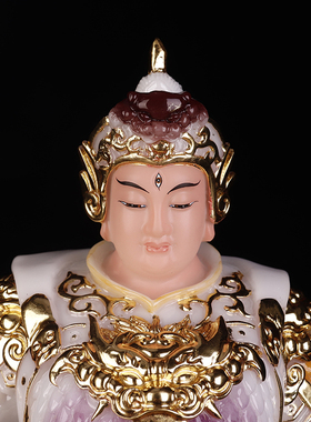 二郎真君镇宅供奉神像汉白玉新品