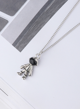 抖音欧美情侣百搭宇航员ins吊坠