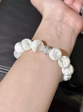 无注册商标天然雪花幽灵水晶手链