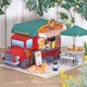 DIY cottage burger ice cream car shop scene