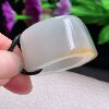Yf real shot 40.8*19*13.6 special 21.8mm inner diameter three-color Burmese jade A-grade exquisitely carved ring