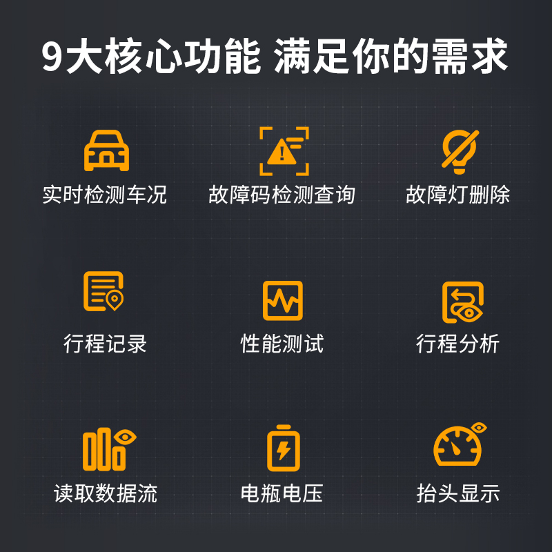 FNIRSI汽车故障检测仪诊断仪OBD2蓝牙清除解码器车辆连接电脑手机 - 图2