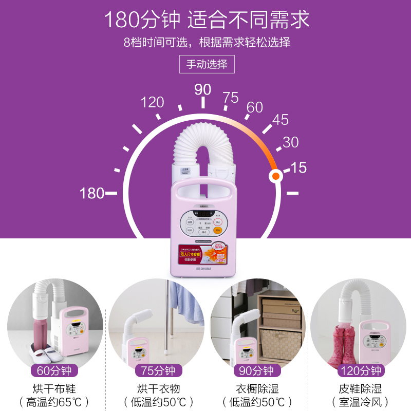 日本IRIS爱丽思烘干机家用除螨除湿干燥衣服速干衣机爱丽丝暖被机-图2