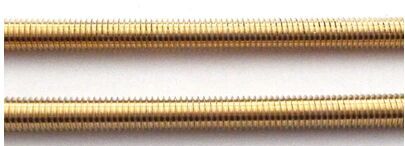 12铜杆铜丝黄铜M5杆牙条---M全牙螺杆螺丝-图0