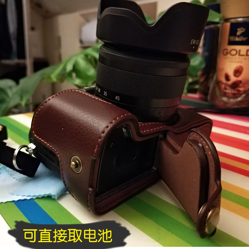 适用于佳能微单相机包EOS M6 II M3 M100 M200 M50半套底座皮套 - 图0