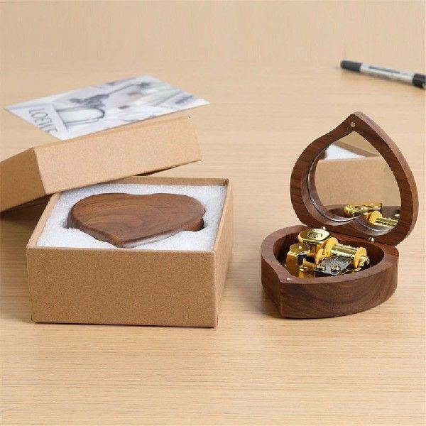 New Wooden Music Box Swan Lake High-grade Sankyo Movement Mu - 图1