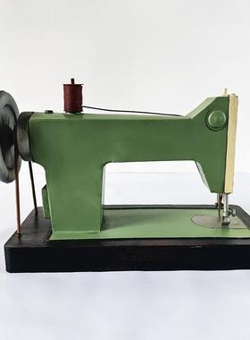 工业风铁艺缝纫机模型橱窗装饰品