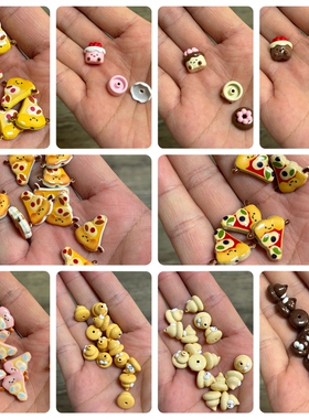 【合金】海绵宝宝kitty米菲兔轻松熊JC蛋糕便便纸巾筒披萨DIY配饰