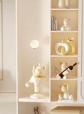 树脂奶油风客厅电视柜酒柜摆件