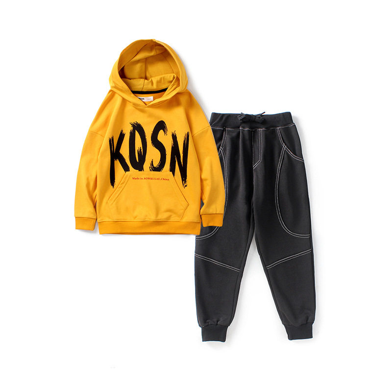 童套装春秋季韩版22新款男童卫衣套装 中大童针织长裤儿童两件套,淘宝优惠券,粉丝福利购,淘宝优惠卷