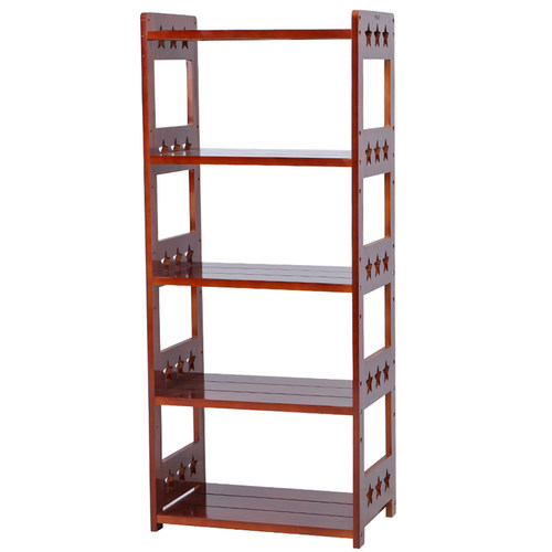 实木厨房置物架落地微波炉烤箱多层架子锅具收纳架木质家用储物柜 - 图3