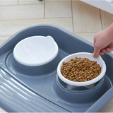 Pet Cat Bowl Double Bowl Butterfly милая кошачья чаша полка анти -скольжение плюшевая плюшевая чаша пищевая кастрюль с брызг против ликовой кошки двойной миски