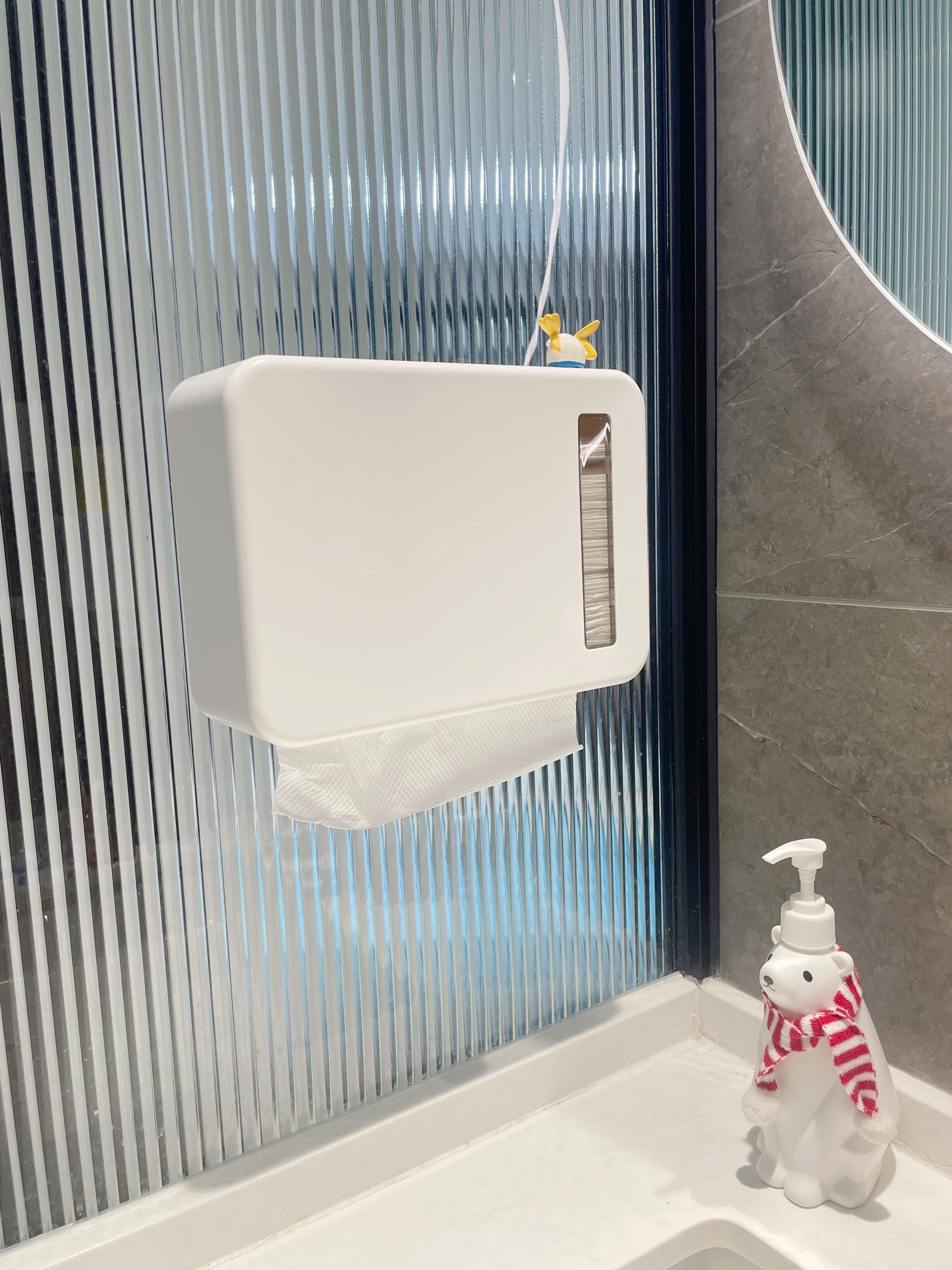 家用卡通简洁卫生间擦手纸纸巾盒壁挂式免打孔洗手间收纳抽纸盒,淘宝优惠券,粉丝福利购,淘宝优惠卷