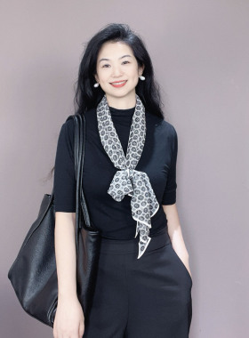 100%真丝乔其纱丝巾女士春秋夏季薄款长条护颈桑蚕丝小围巾纱巾