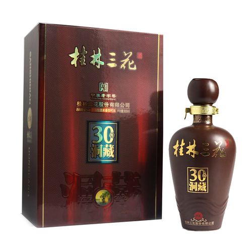 桂林特产30年洞藏52度三花酒500mL米香型白酒米酒高度酒 - 图3