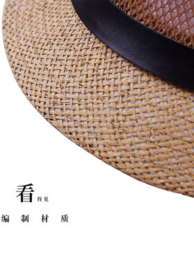 草帽韩版英伦风防晒遮阳帽子