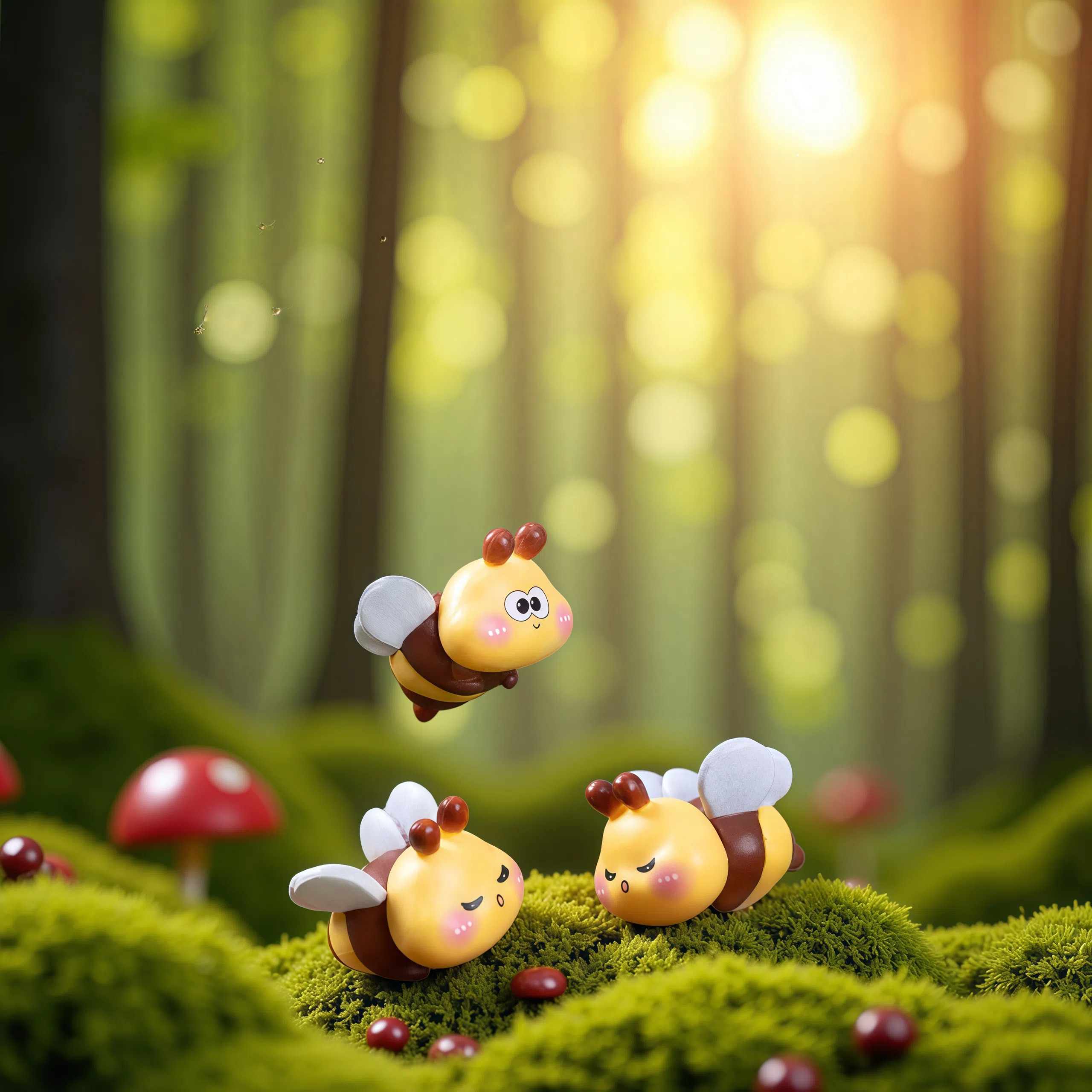 创意可爱小蜜蜂公仔园艺造景diy装饰挂配件微景观小摆件,淘宝优惠券,粉丝福利购,淘宝优惠卷