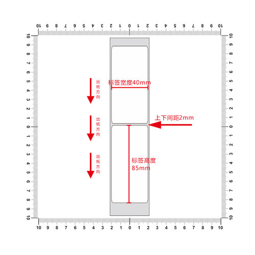 艾利三防热敏标签纸40*85mm条码打印E邮宝不干胶贴纸4x8.5cm定制 - 图0