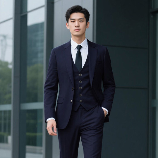 罗蒙男士西服套装2025秋季新款商务成人礼西装新郎伴郎结婚礼服NX