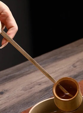 竹水勺水瓢茶匙茶勺茶具水舀酒勺