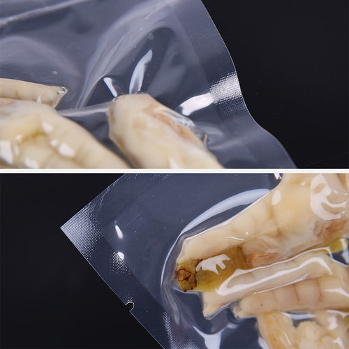 尼龙真空袋食品保鲜抽气压缩袋塑封腊肠小包装热封塑料透明包装袋 - 图1