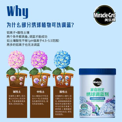 清仓 美乐棵家用花卉硫酸铝绣球调蓝调色剂土壤调酸水溶肥养花肥 - 图0